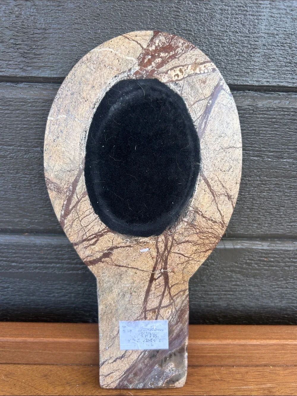 Rainforest Marble Stone Spoonrest - Beige and Brown
